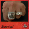 Custon Silver Split-Window Bus Rings...