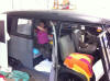 Nancy Hewitt tinting the Short Bus!
